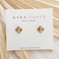 Gold Classic Clover Studs