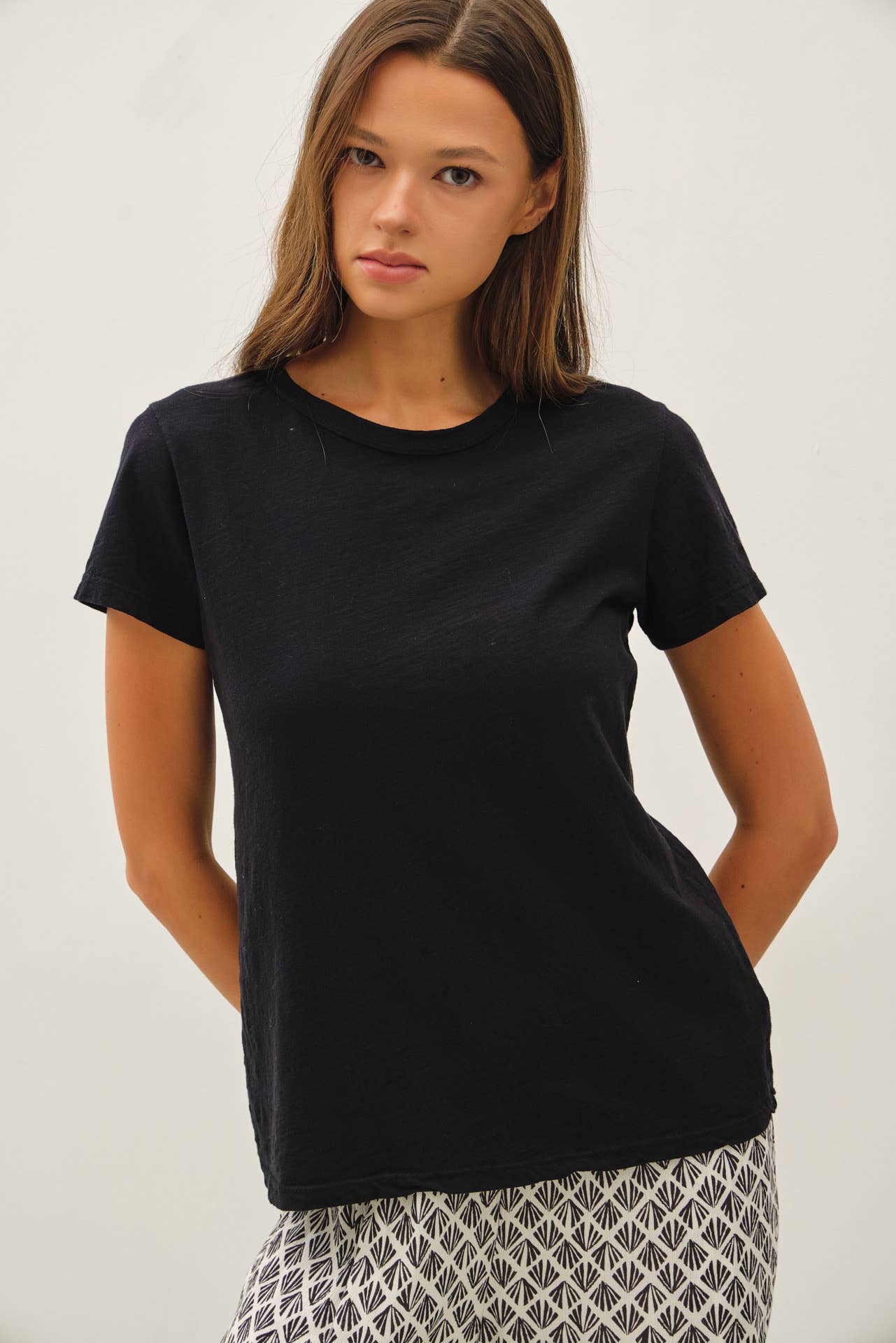 Charcoal Blue Basic Tee