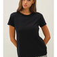 Vintage Wash Cotton Tee I Black