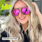 Earhart I Women’s Aviator Sunglasses I Clear