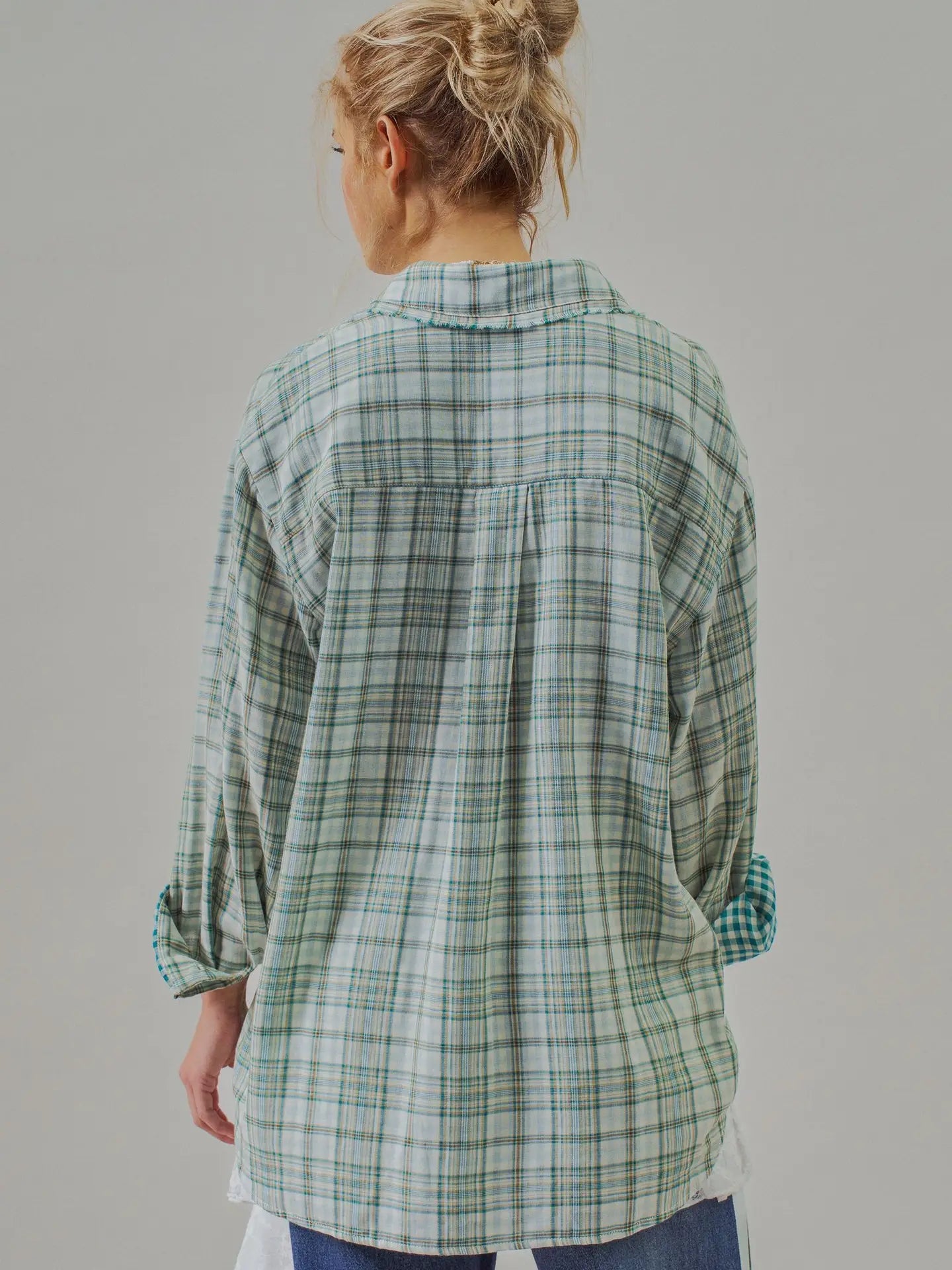 Double Gauze Plaid Button-Down