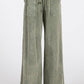 French Terry Wide Leg Pants I Blue