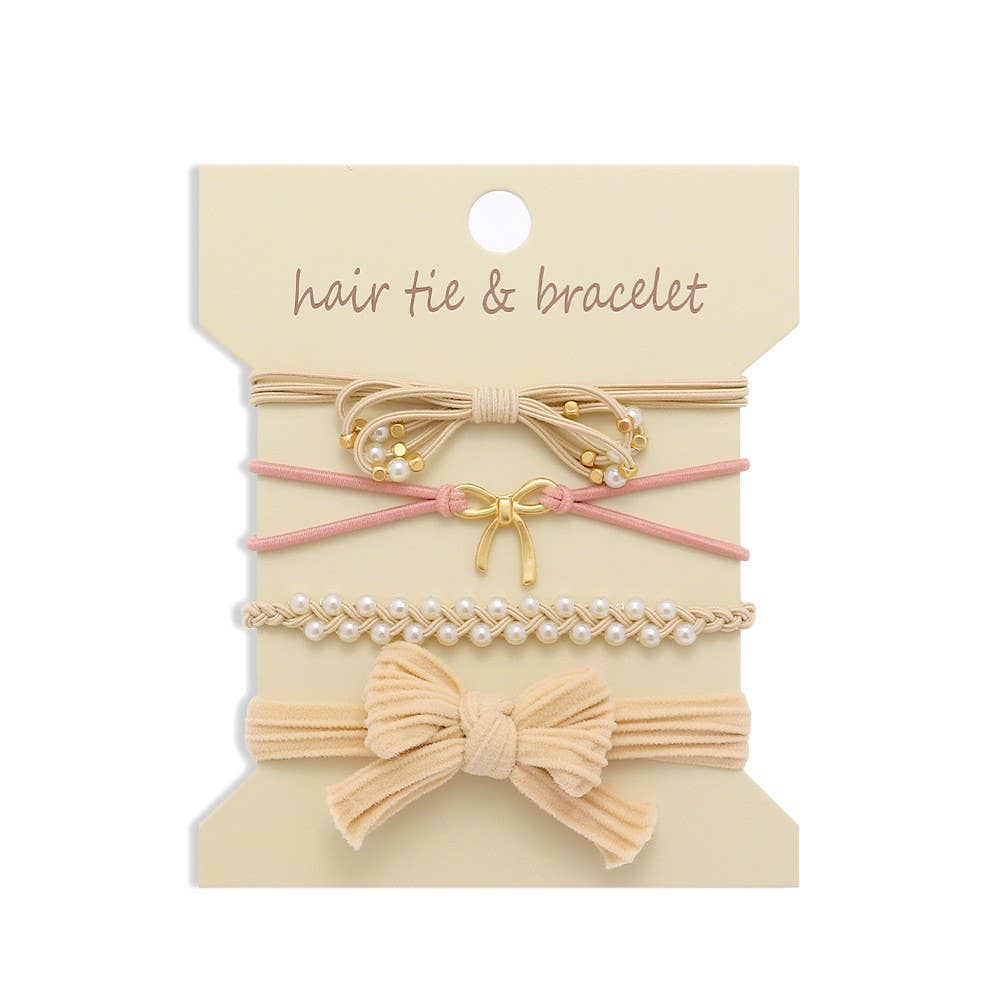Hair Tie & Bracelet Set I Ivory