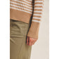 Navy Mixed Knit Stripe Pullover