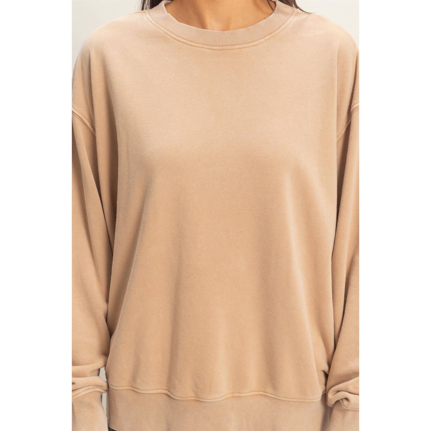 Mineral Washed Crew II Sage