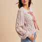 Ribbon Velvet Ties Cardigan