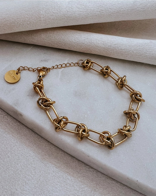 Buster Gold Knotted Chain Bracelet