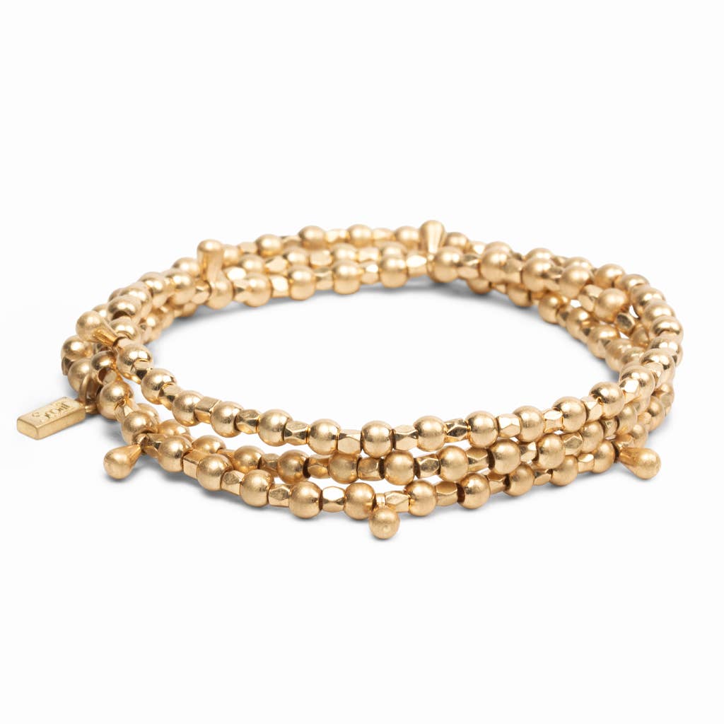 Everyday Gold Beaded Wrap