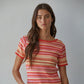 Knit Multi Color Short Sleeve Sweater