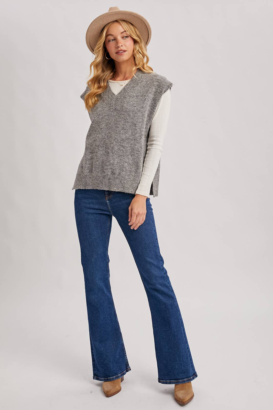 Oversized Knit Vest