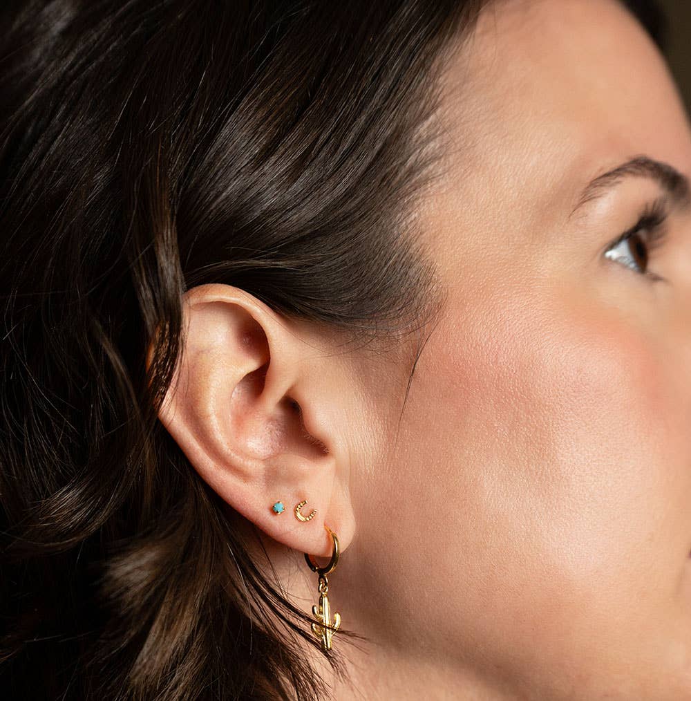 Tiny Horseshoe Stud Earrings