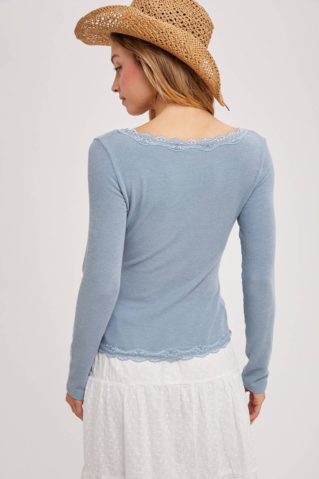 Lace Trim Knit Cardigan Top
