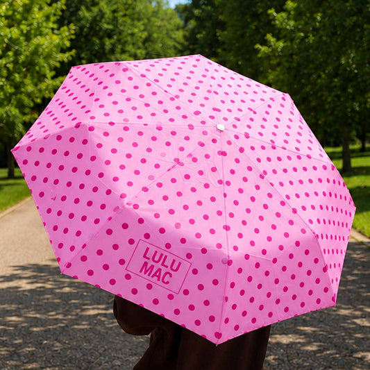 Pink Polka Dot Umbrella