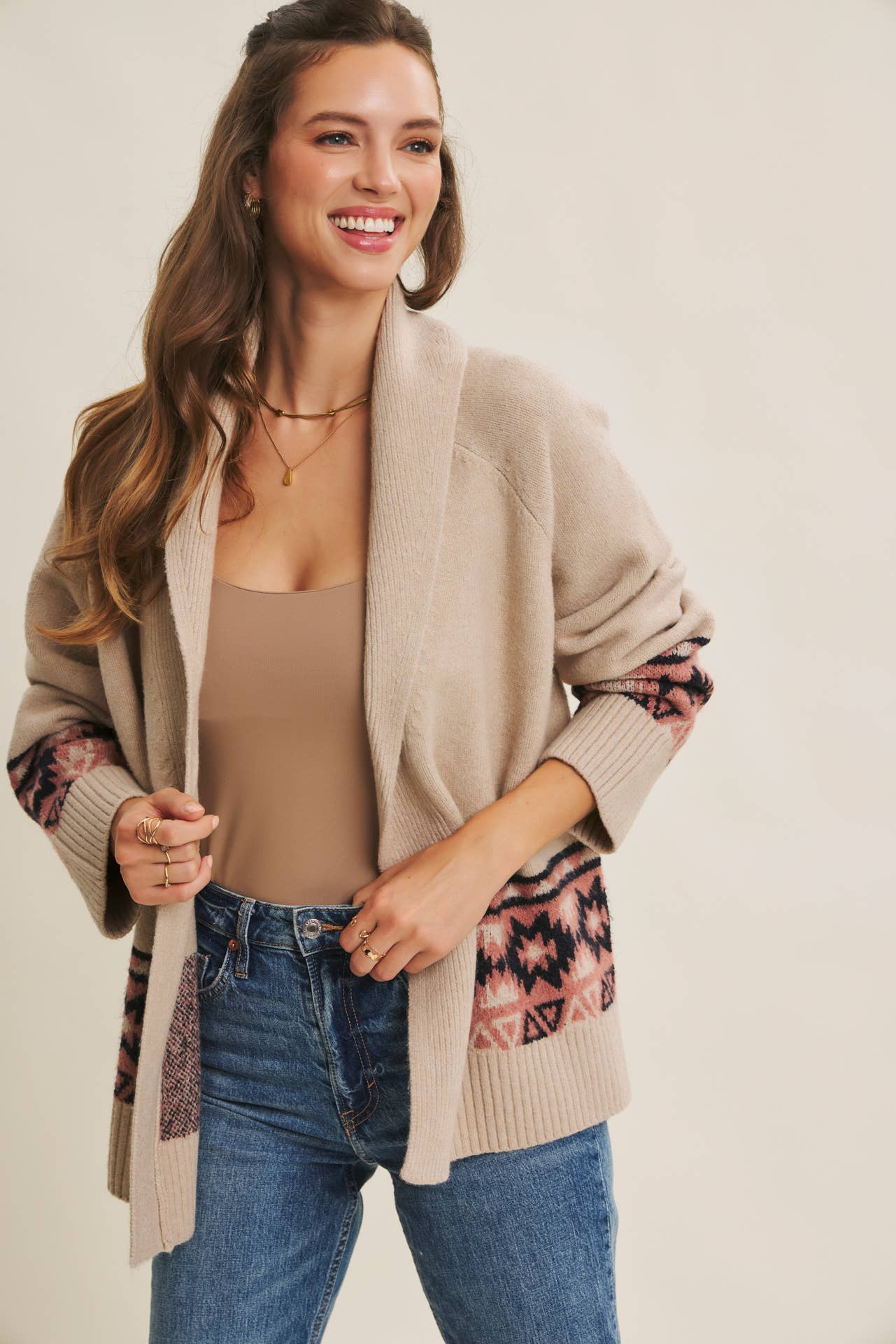Western-Inspired Aztec Cardigan