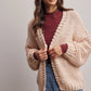 Chunky Knit Heart Cardigan