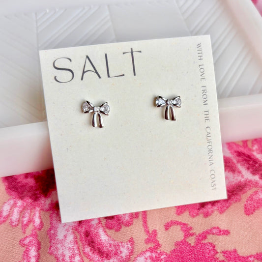Platinum Bow Studs