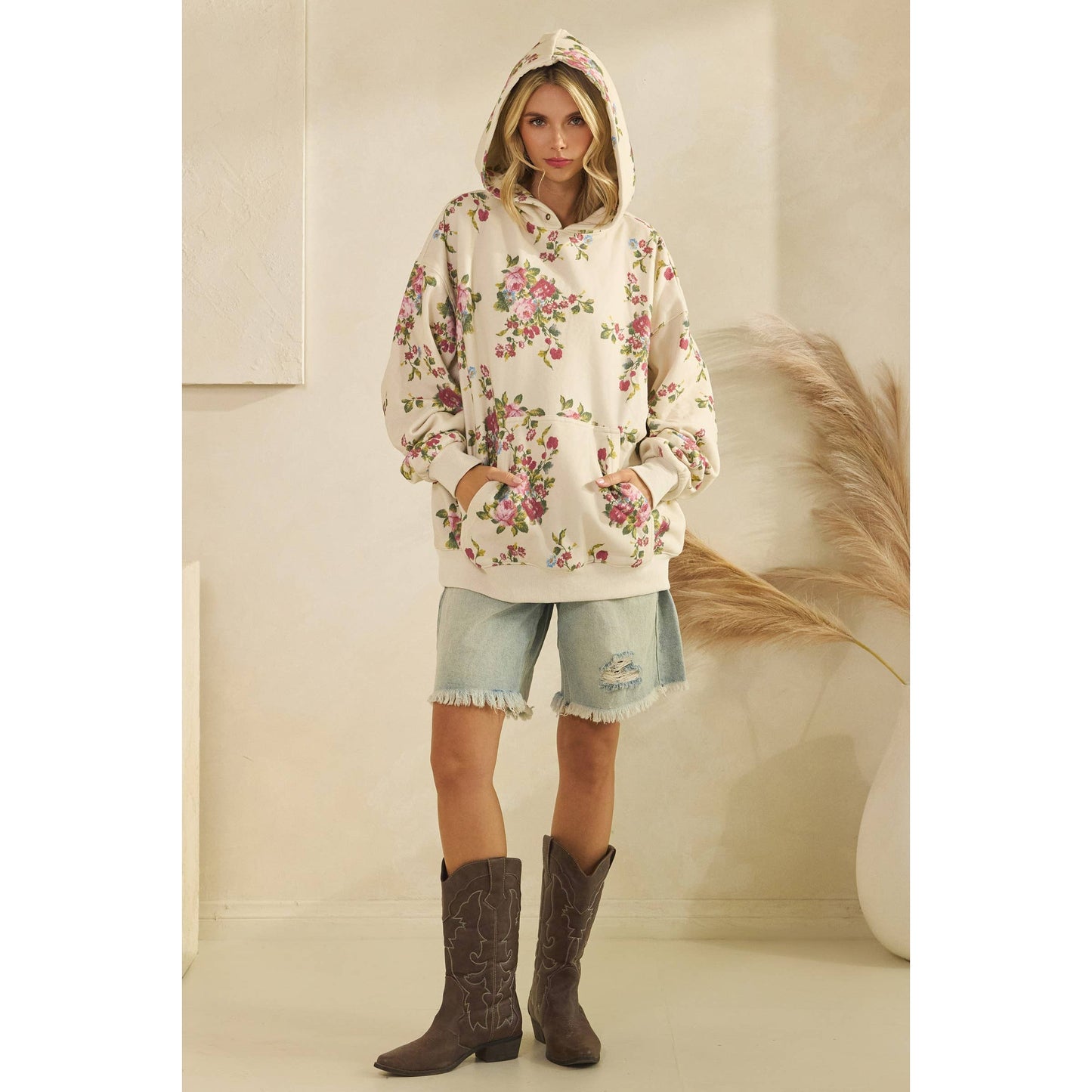 Sunday Hoodie I Pink Camo