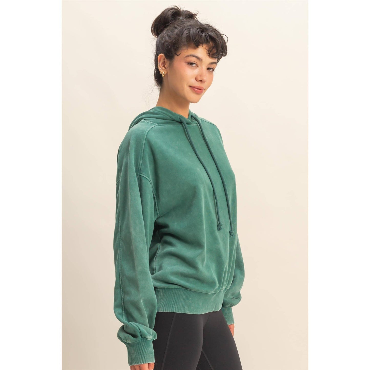 Mineral Wash Seam Hoodie I Taupe