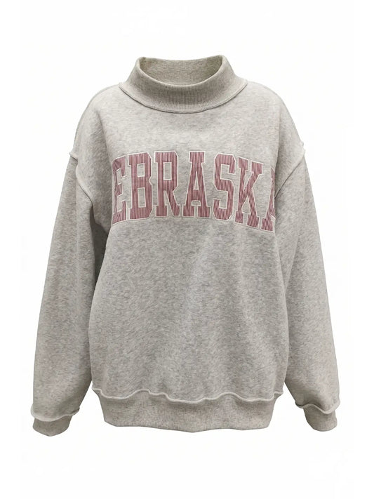 NE Applique Mockneck