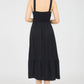 Wavy Scallop Sleeveless Midi Dress