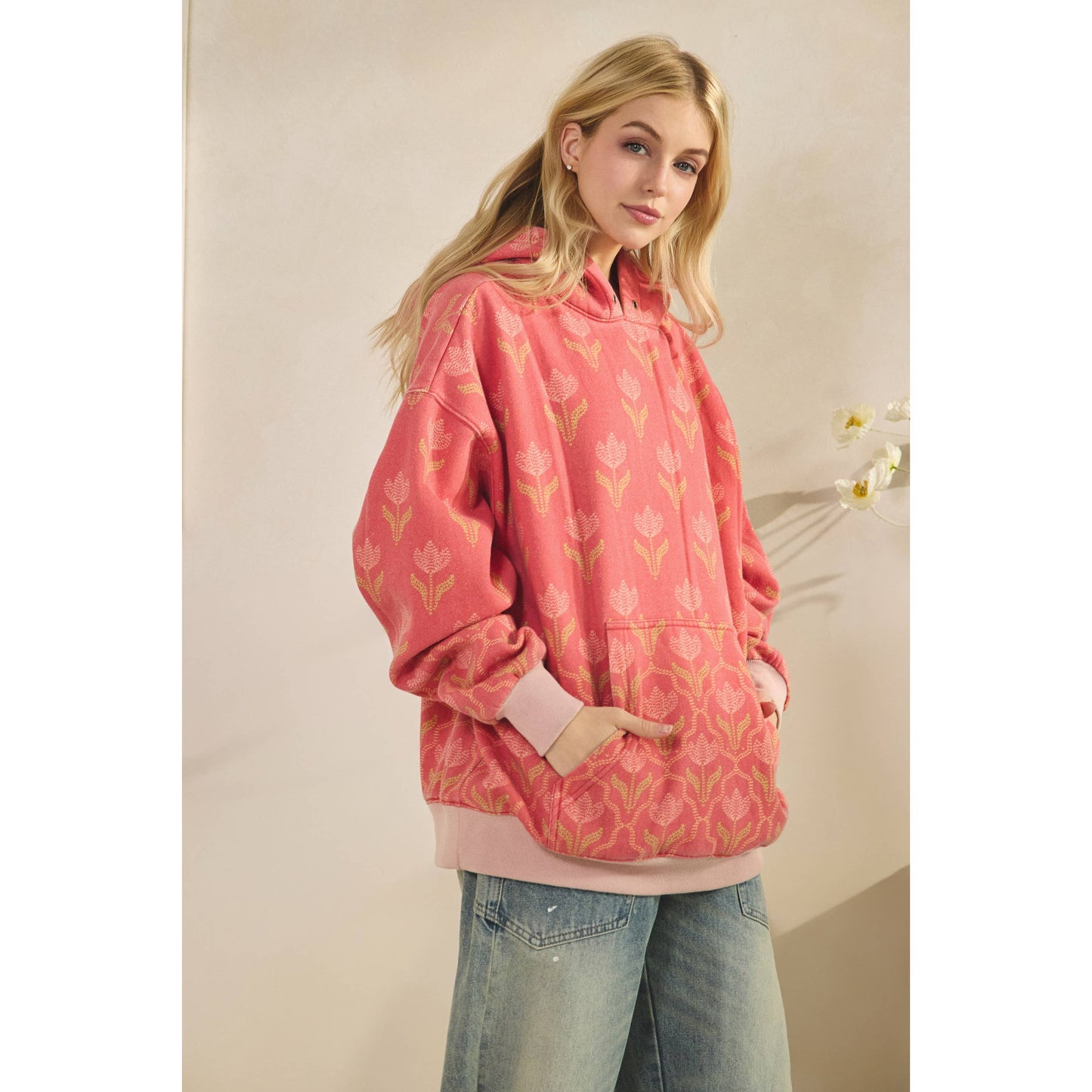 Sunday Hoodie I Pink Camo