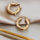 Eleanor French Pearl Hoop Earrings