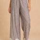Lace Trimmed Wide Leg Pants