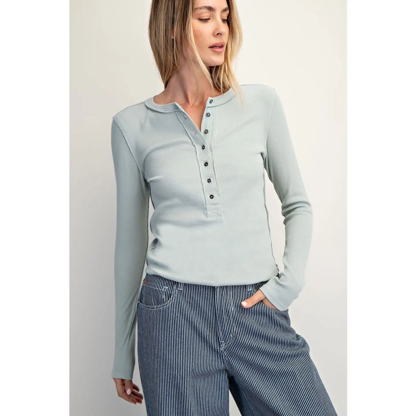 Henley Top I Sage