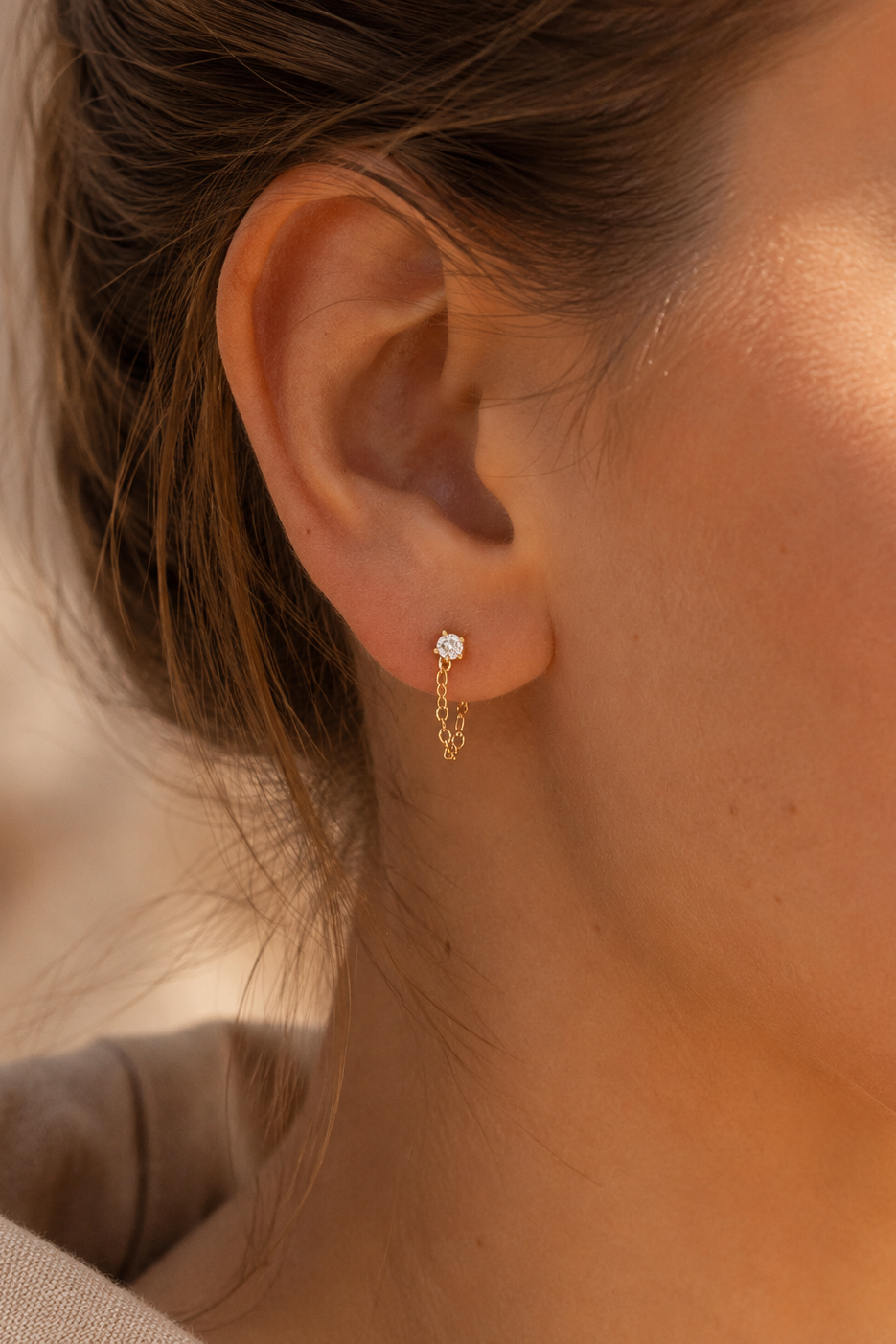 Noelle Chain Wrap Earrings