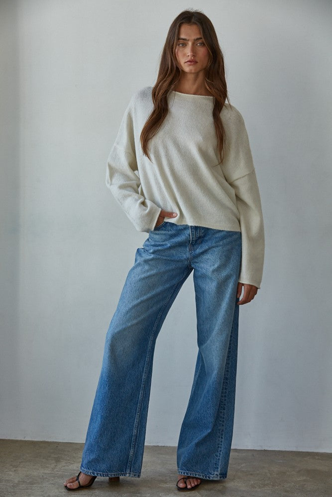 Ivory Ease Pullover Sweater