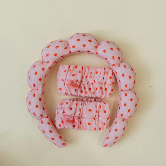 Grwm Headband & Wristband Set I Polka Dot