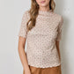 Ditsy Floral Rib Knit Top