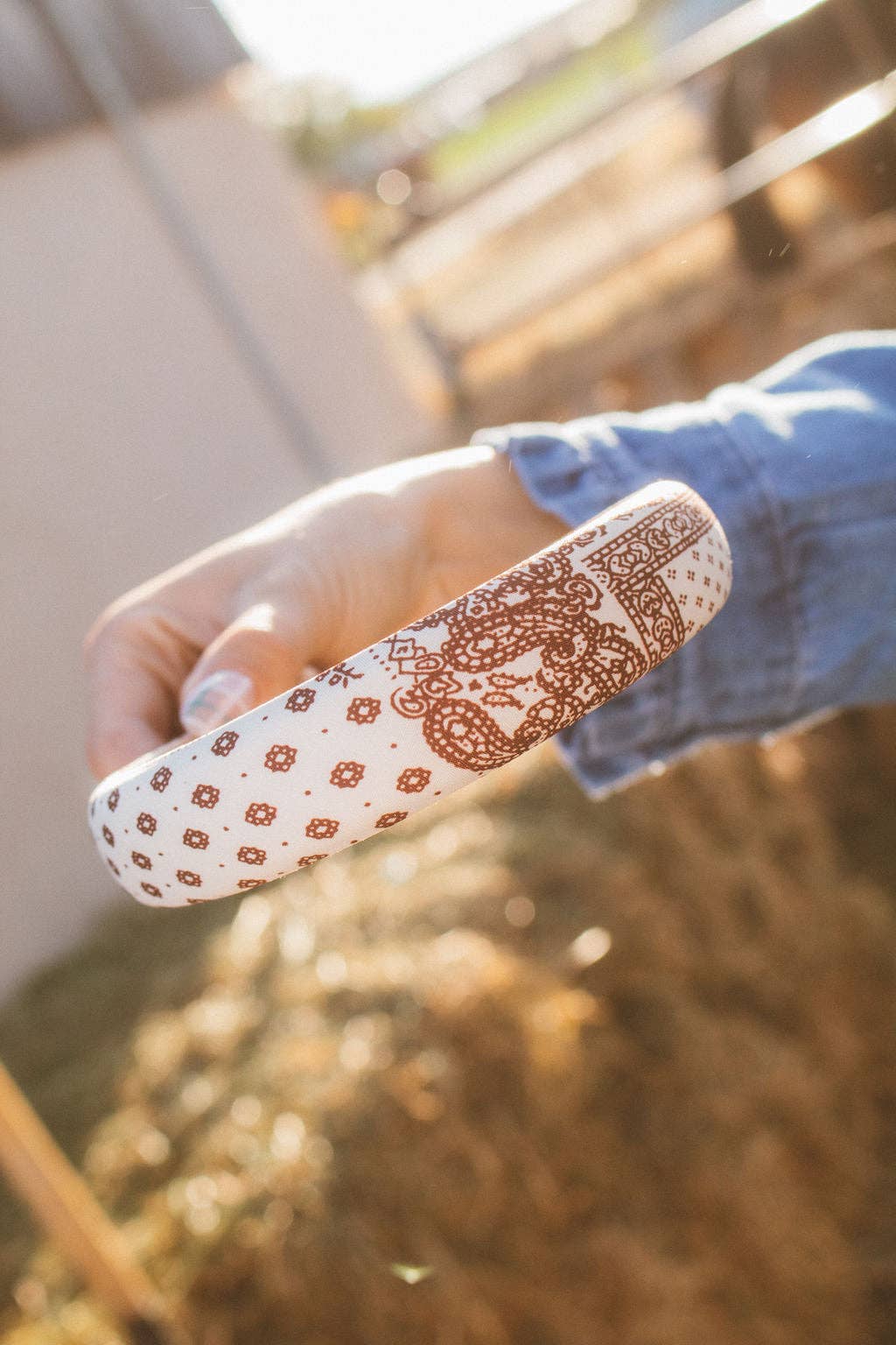 Paisley Headband : Cream