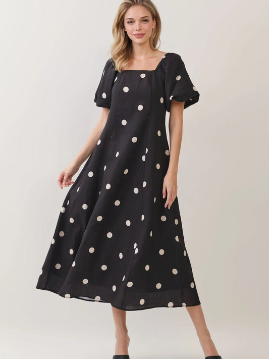 Polka Dot Midi Dress