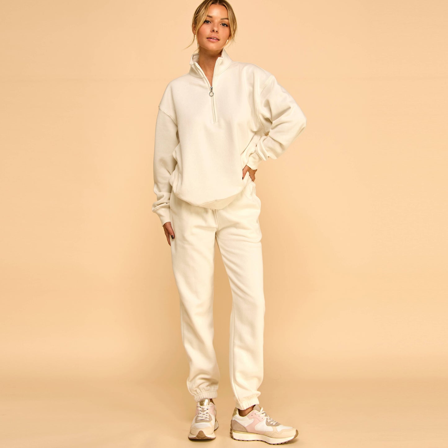 Mock Neck Sweatshirt I Heather Grey