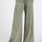 French Terry Wide Leg Pants I Blue