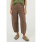 Mocha Utility Barrel Pants