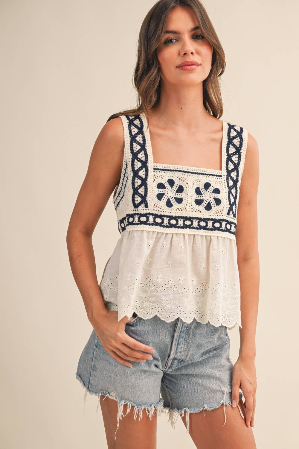 Crochet Babydoll Tank
