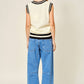 Polka Dot Denim Barrel Jeans