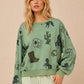 Sage Rodeo Print Sweatshirt