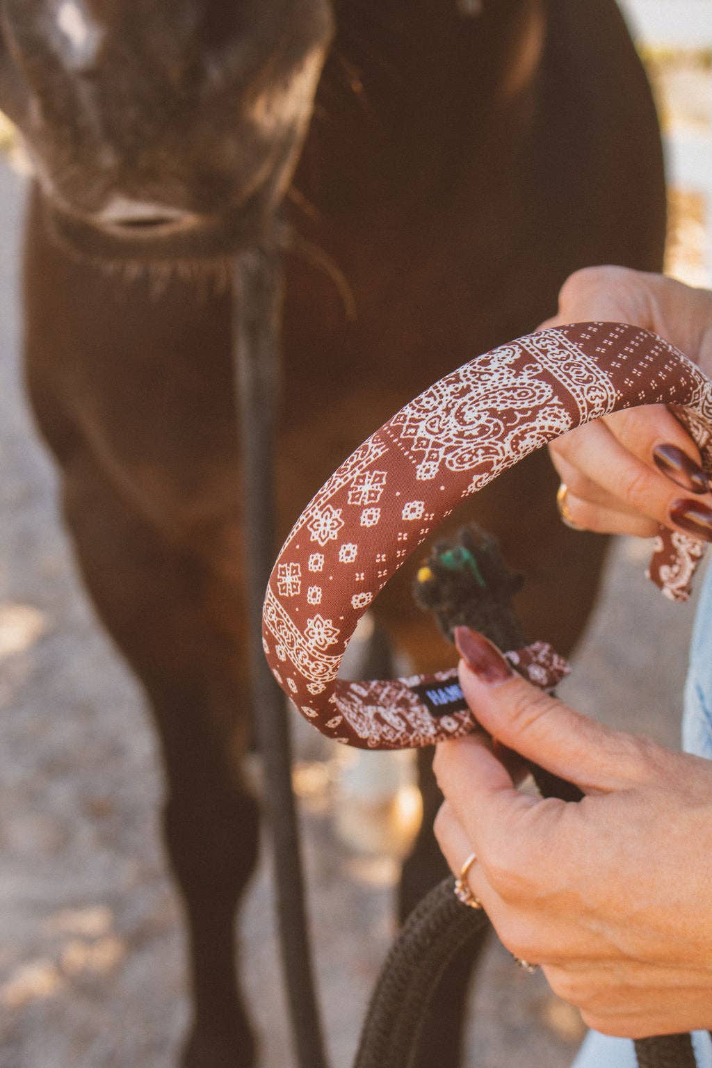 Paisley Headband : Brown