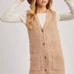 Teddy Knit Longline Vest