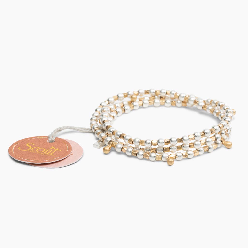Everyday Mixed Metal Beaded Wrap
