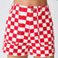 Red Checkered Shorts