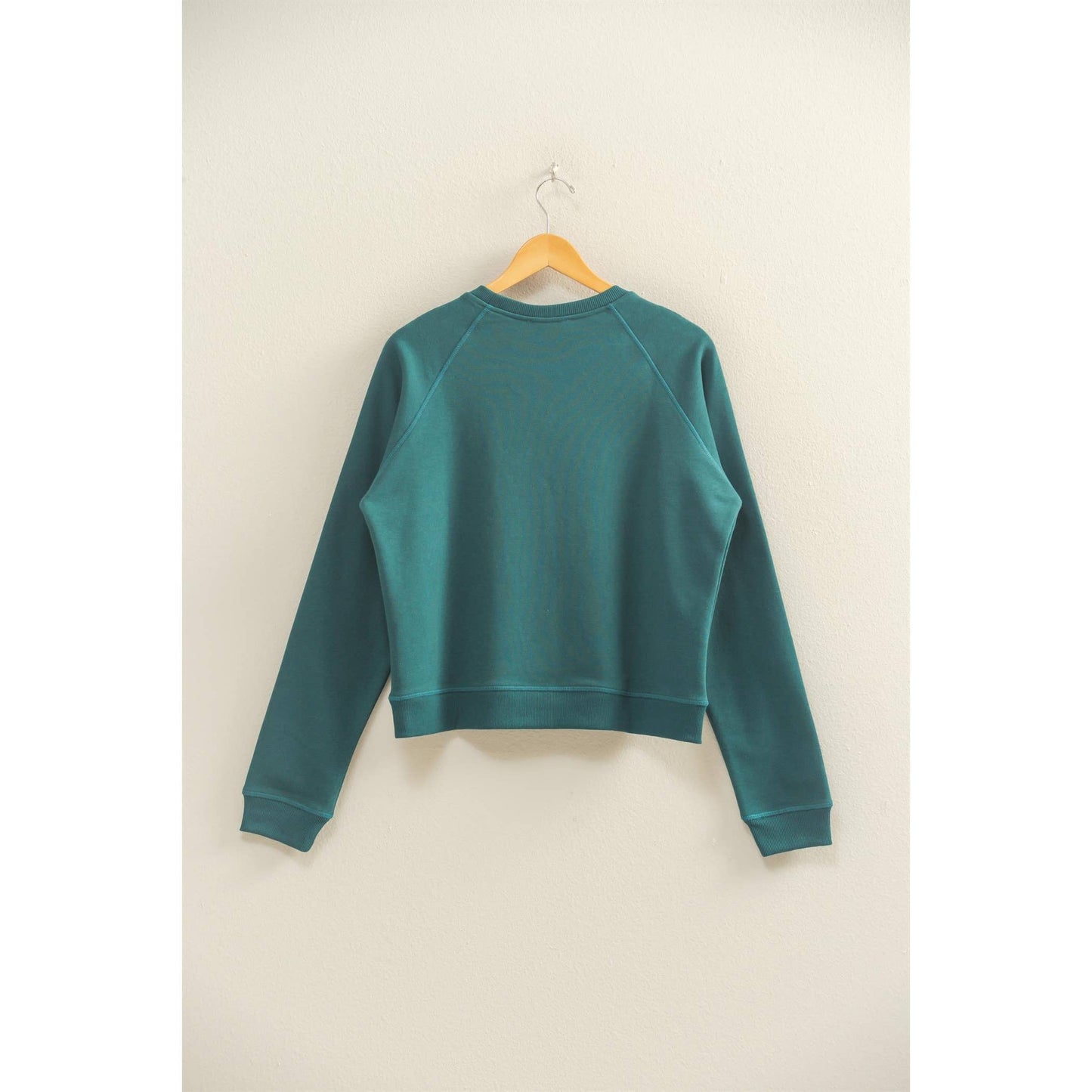 Soft + Slouchy Raglan Pullover I Black