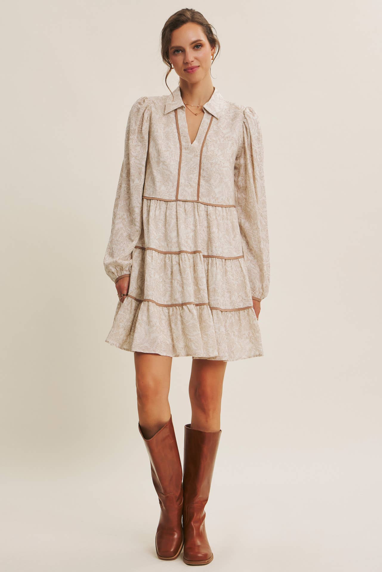 Romantic Toile Mini Dress