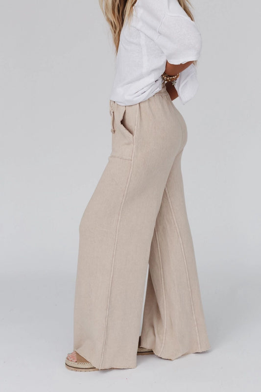 Relaxing Wide Leg Pant - Taupe