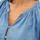 Stitched Denim Blouse