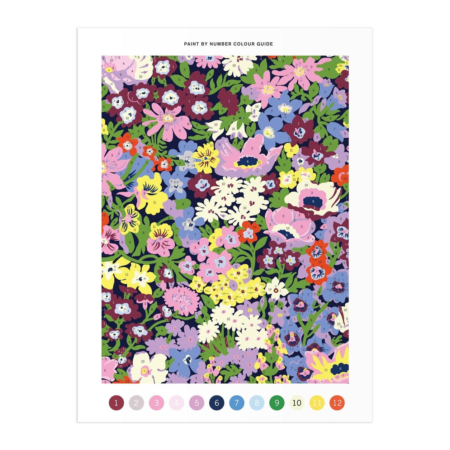 Floral Paint by Number Kit