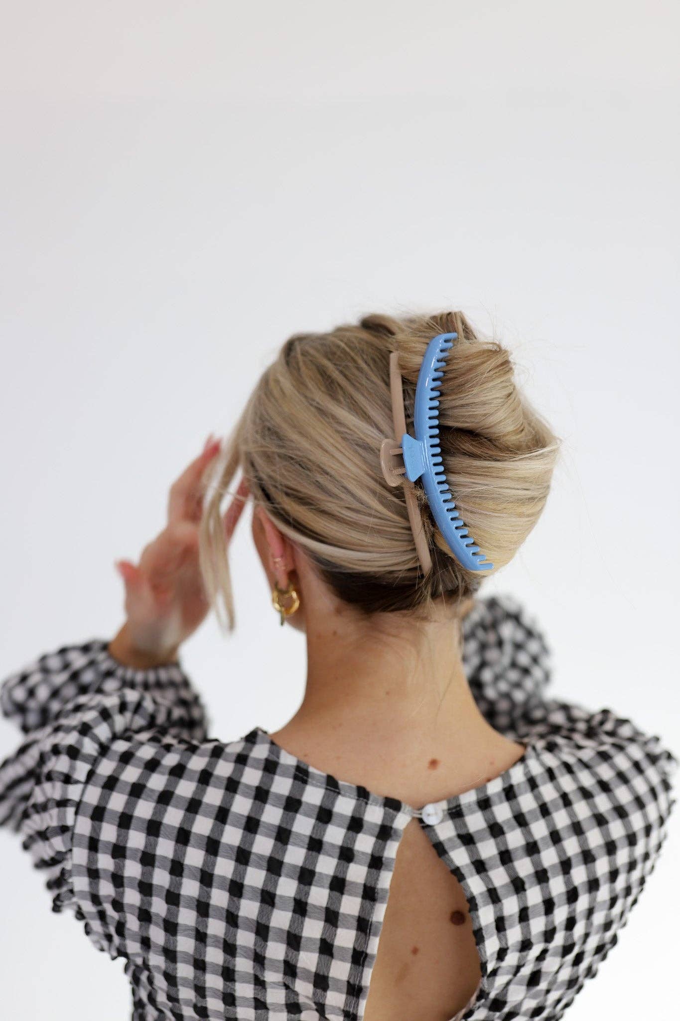 Kaxi Hair Clip I White + Brown